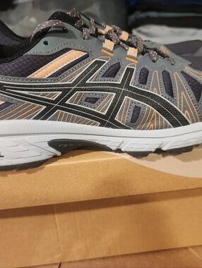 ASICS Men's Athletic Shoe - Gray, Black & Orange